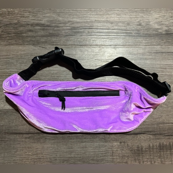 triangl swimwear Handbags - Triangl Swimwear Purple Velvet Fanny Pack OS